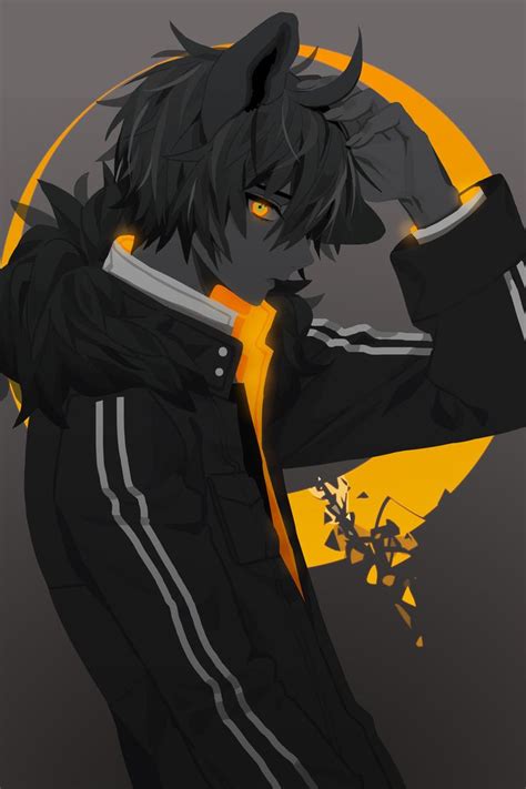 D Io Black Jaguar In 2020 Anime Demon Boy Anime Neko