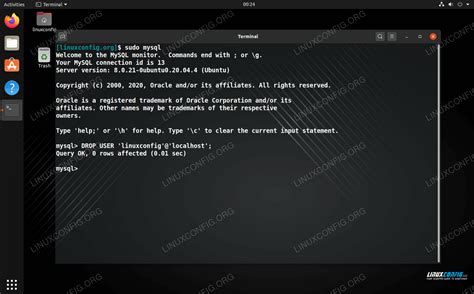 How To Delete Mysqlmariadb User Linux Tutorials Learn Linux