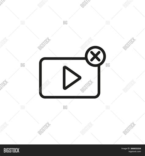 Video Cancel Line Icon Image & Photo (Free Trial) | Bigstock