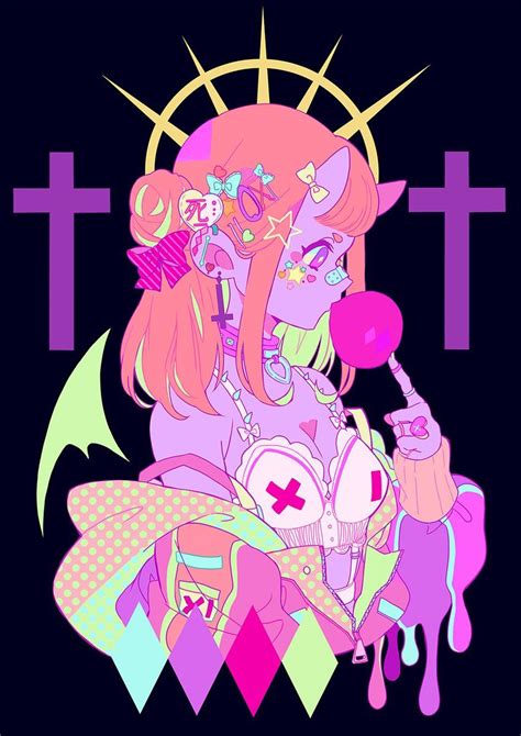 𝓀𝒶ℊ𝓊𝓇𝒶☕️🍰 Free Accel Pls On Twitter Pastel Goth Art Anime Art Neon Art
