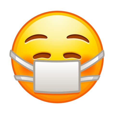 Premium Vector Top Quality Emoticon Emoji With Medical Mask Emoticon