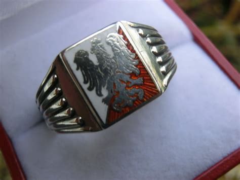 Silver Signet Ring With Polish Flag With Eagle Catawiki
