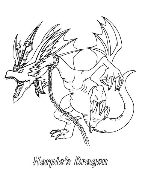 Coloriage Dragon De Harpie Yu Gi Oh Télécharger Et Imprimer Gratuit Sur Coloriageenfantcom