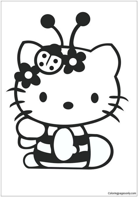 Hello Kitty Cute 4 Coloring Page Free Printable Coloring Pages
