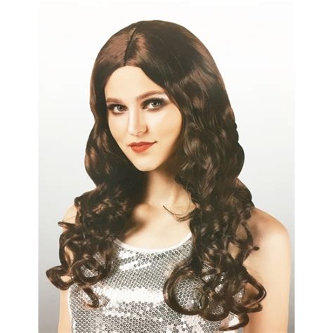 Long Curly Brown Wig Natural Look Wigs