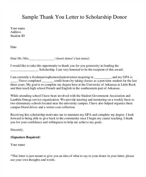 Donation Letter Template Thank You