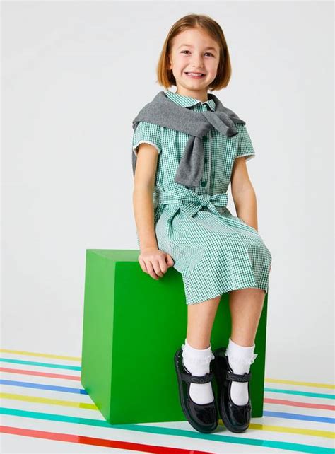 Buy Green Dress With Ease Gingham Classic School Dress 7 Years