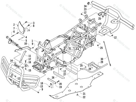 Handlebar risers will put your bars right. Arctic Cat ATV 2006 OEM Parts Diagram for Frame And ...