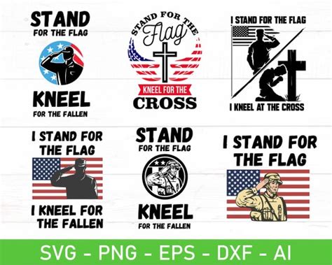I Stand For The Flag I Kneel For The Fallen Svg Stand For The Etsy