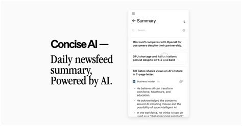 Concise Ai Ai Tool Pricing Alternative Review 2023 Opentools