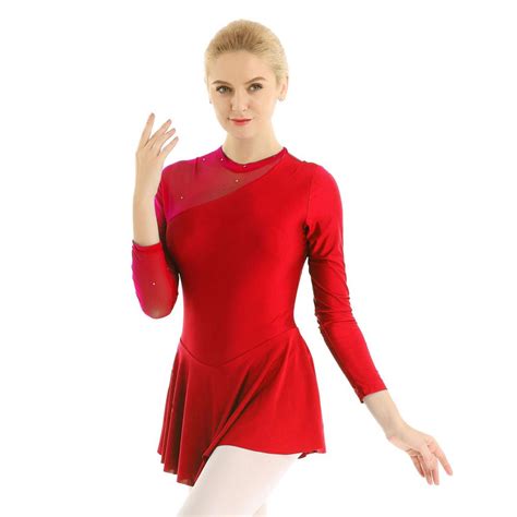 Buy Women Halter Backless Skating Dress Ballet Dance Gymnastics Leotard Dress At Affordable