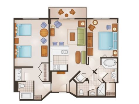 The cheapest two bedroom rent is $1000. Saratoga Springs 2 Bedroom Villa Floorplan - sleeps 8 ...