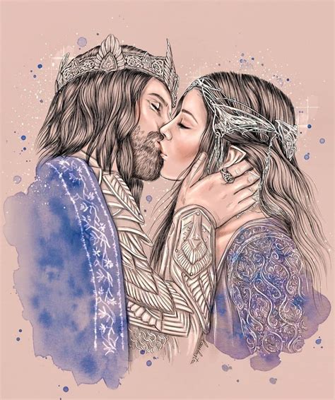 Aragorn And Arwen Aragorn And Arwen Lotr Art Middle Earth Art