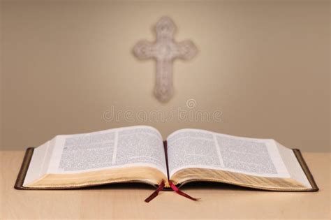 Open Bible With Cross