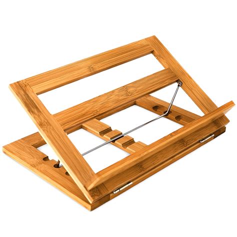 Buchständer Holz Buchstütze mit Aufbewahrungsfach orientalische Schnitzereien 