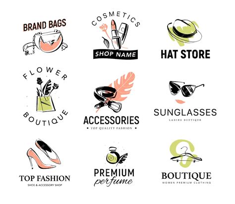 Colección De Diferentes Logotipos De Mujer De Moda Para Tienda De