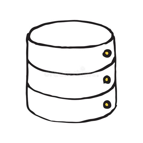 Database Storage Doodle Icon Stock Vector Illustration Of Hosting