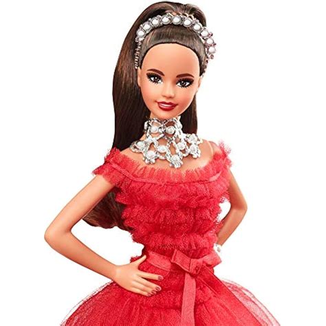 Dolls Barbie 2018 Holiday Doll Brunette Ponytail Toys And Games