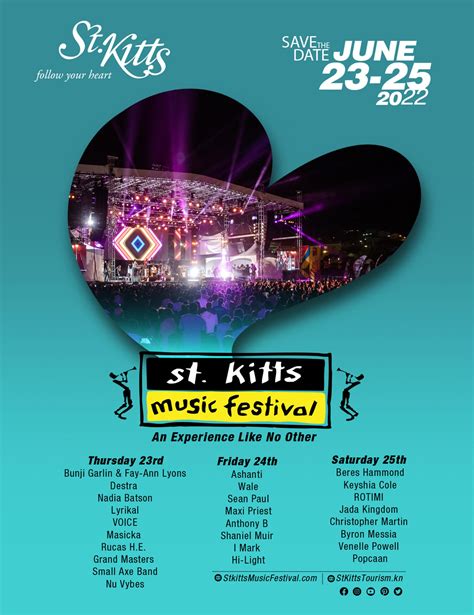 St Kitts Music Festival Announces 25th Anniversary Lineup The Gate
