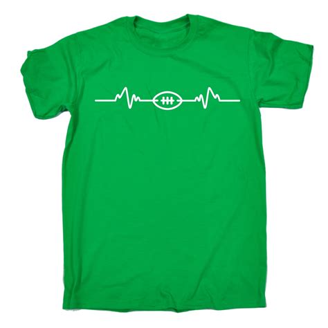 American Football Heart Beat Pulse T Shirt Clothing Sports T Birthday Funny Ebay