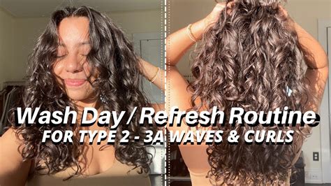 How To Achieve Defined Wavescurls Updated Wash Day Routine For Type 2 3a Wavescurls Youtube