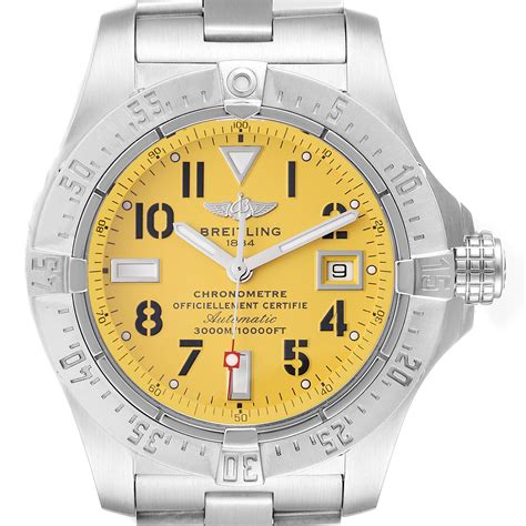 Breitling Avenger Ii Seawolf 45mm A17330 Stainless Steel Mens Watch