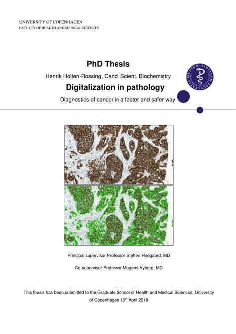 Pdf Digitalization In Pathology Diagnostics Of Cancer In A Faster