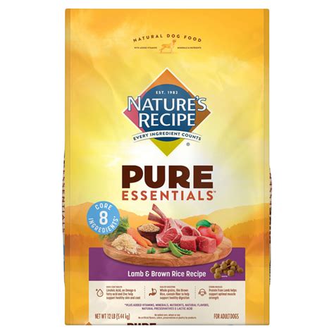 Save On Natures Recipe Pure Essentials Adult Dry Dog Food Lamb Brown
