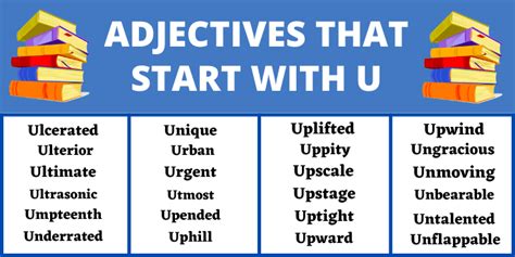 List Of Adjectives That Start With U Adjectives List