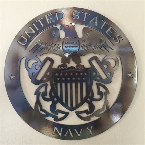 Us Navy Logo Metal Wall Art Decor