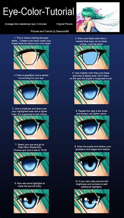 Coloring Anime Eyes Coloring Tutorial Anime Eyes Color