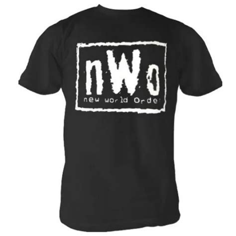 Adult Mens Nwo New World Order Logo Wrestling Black Short Sleeve T