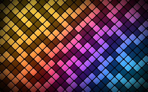 Colorful Pattern Abstract Square Digital Art Lines
