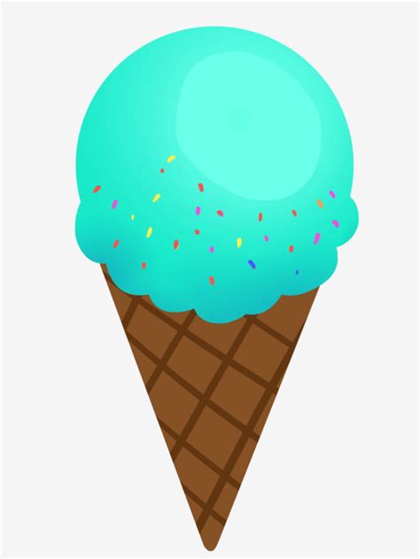 Ice Cream Cone Clipart Vector Green Ice Cream Cone Ice Cream Summer