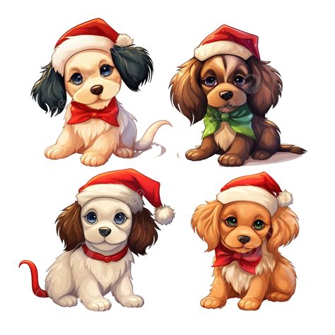 Navidad Cachorro Dibujos Animados Navidad Perros Png Caniche