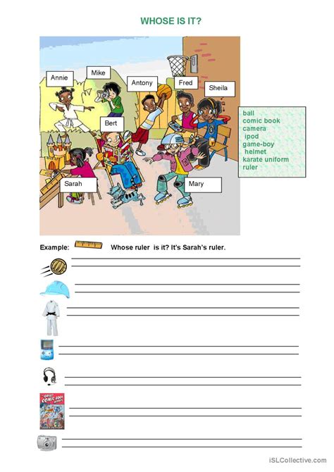 Whose Is It General Gramma English Esl Worksheets Pdf And Doc