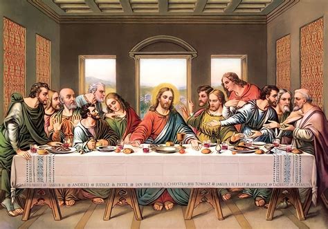 Lukisan Poster Modern Cetak Big Jumbo Foto The Last Supper Tuhan Yesus