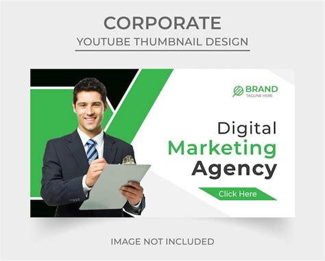 Premium Vector Corporate Youtube Thumbnail Template