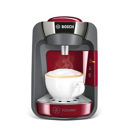 The red warning light came on the front panel. Bosch Tassimo TAS3203GB Coffee Machine Red - The Living Store