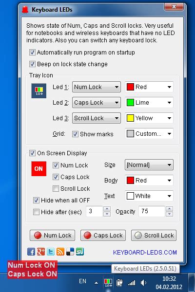 Free Caps Lock Num Lock Scroll Lock Software Indicator Keyboard Leds