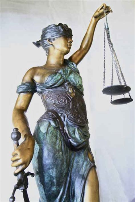 Themis The Blind Justice Bronze Sculpture Heroic By Meyer