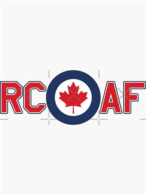 Rcaf Royal Canadian Air Force Roundel Rondel Maple Leaf Sticker By
