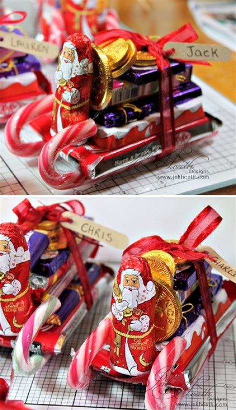 15 Simple Candy Cane Sleigh For Christmas Which Are So Easy Christmas Candy Ts Easy Diy