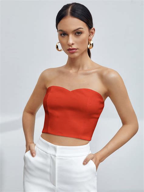 tube top outfits red tube top outfit cropped tube top knit crop top