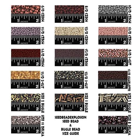 Seed Bead Size Chart A Rough Standard