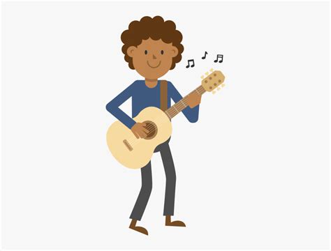 Playing An Instrument Cartoon Hd Png Download