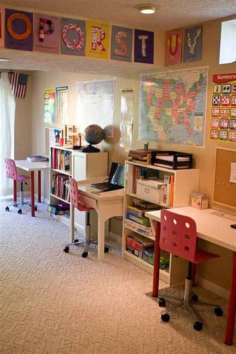 We needed a dual use space. 24 Adorable and Practica Homework Station Ideas That Your ...
