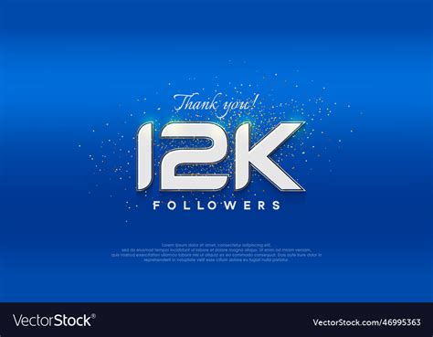 Followers Number 12k Followers Achievement Vector Image