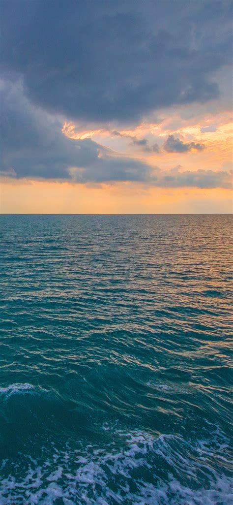 Apple Iphone Wallpaper Nx09 Sunny Sea Sunset Ocean Water Nature