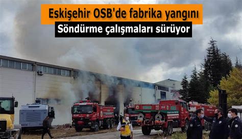 Eskişehir OSB de fabrika yangını